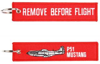 Přívěsek Remove Before Flight P-51 Mustang