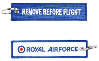 Přívěsek Remove Before Flight RAF (modrý)