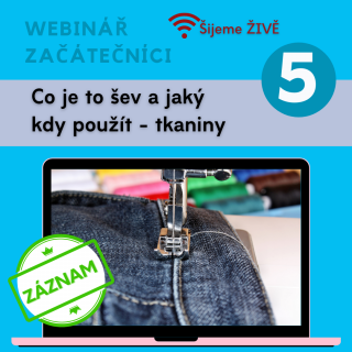 5. díl - Co je to šev a jaký kde použít - tkaniny