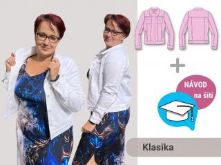 Albína | STŘIH + NÁVOD | Dámská bundička Výšková skupina: 170 cm, Forma: PDF střih A0 (díly přes sebe, k vytištění v copy studiu)