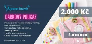 Dárkový poukaz Hodnota poukazu: 2.000 Kč