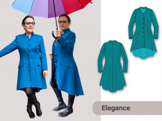 Hanka (dámské sako) Výšková skupina: 170 cm, Forma: Papírový střih (díly vedle sebe)