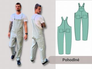 Josef (pánské lacláče) Výšková skupina: 180 cm, Forma: PDF střih A4 (díly přes sebe, k vytištění doma)