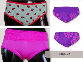 Kalhotky 5v1 (dámské) Forma: Papírový střih (díly vedle sebe)