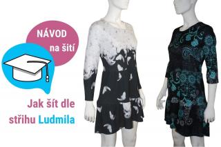 Ludmila, kanýrové šaty - NÁVOD na šití