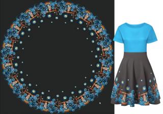 Maják - panel kolová sukně - 145x145 cm - Silky