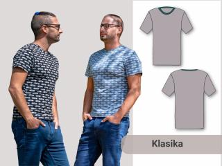 Milan (pánské tričko) Forma: Papírový střih (díly vedle sebe)