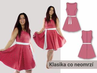 Retro (šaty) Výšková skupina: 180 cm, Forma: Papírový střih (díly přes sebe)