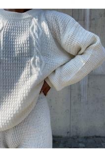 PLETENÝ KOMPLET svetr, šortky white Velikost: one size S/M