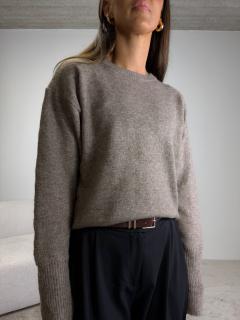 SVETR S PŘÍMĚSÍ VLNY beige Velikost: one size S/M