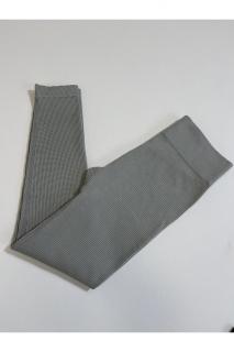 ŽEBROVANÉ STAHOVACÍ HIGH WAIST LEGÍNY light grey Velikost: M/L - doporučujeme zkontrolovat uvedené rozměry