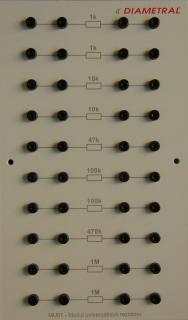 Výukový panel Experiment KMU10, modul 8ks rezistorů