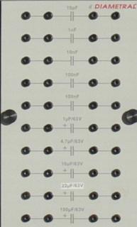 Výukový panel Experiment KMU18, modul 8 ks kondenzátorů