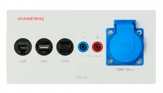 ZSF-05, panel do školní lavice, AC/DC zdířky, LAN, HDMI, USB, 230V