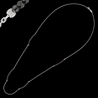 Stříbrný náhrdelník s černými spinely