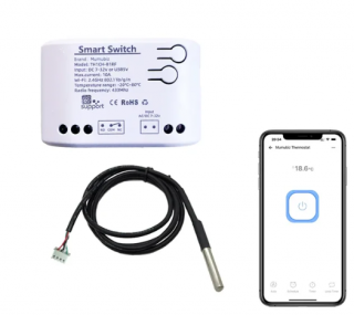 eWeLink wifi spínač 5V/7-32V termostat S čidlem: DS18B20