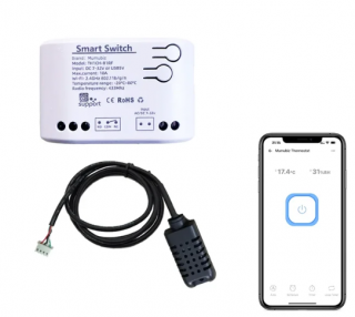 eWeLink wifi spínač 5V/7-32V termostat S čidlem: SI7021