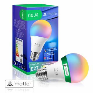 Nous P3 smart Tuya Wi-Fi RGB matter žárovka