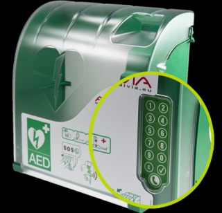 AED skříňka s alarmem, kódovým zámkem a GSM modulem AIVIA 230 OUTDOOR