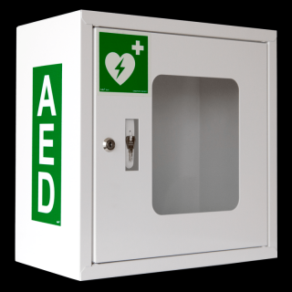 Skříňka na defibrilátor (AED) s alarmem na klíč