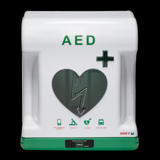 Venkovní nástěnná skříňka na AED s alarmem a vyhříváním 43 x 50,4 x 21,4 cm Zabezpečení: Bez zámku