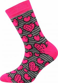 Boma protiskluzové ponožky FILIP ABS, vel. 25-29 Barva: Srdce