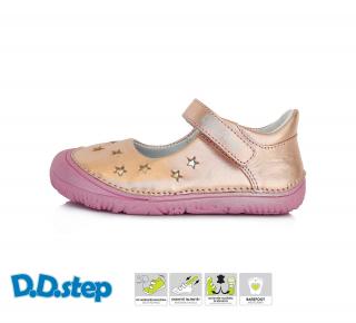 D.D.Step Metallic Pink dětské barefoot sandály H073-585 Velikost: 21