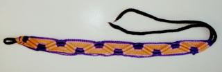 Pletený náramek Barevná kombinace: Oranžová, fialová