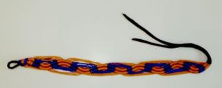 Pletený náramek Barevná kombinace: Oranžová, modrá