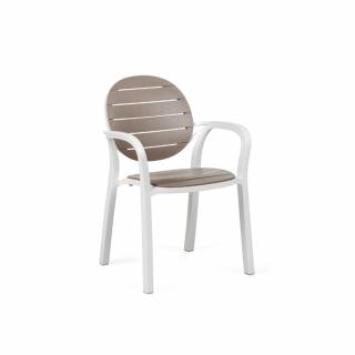 NARDI luxusní zahradní židle PALMA Barva: Bianco / Tortora