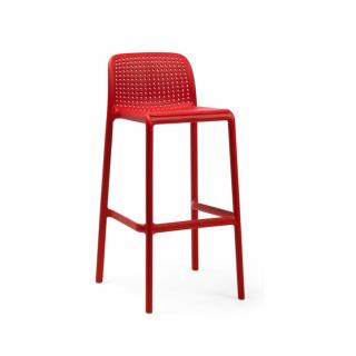 NARDI plastová barová židle BORA Barva: Rosso
