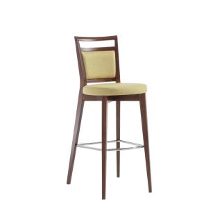 Stima barová židle GAIA Barva: Bílá (anilin), Látky: ANGEL marrone 43