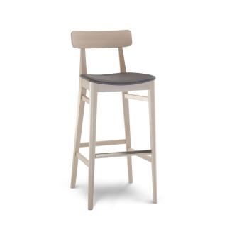 Stima barová židle KIKO Barva: Bílá (anilin), Látky: NATIVA senape 500