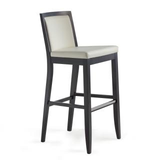 Stima barová židle NAIMA Barva: Bílá (anilin), Látky: NATIVA azzuro 707