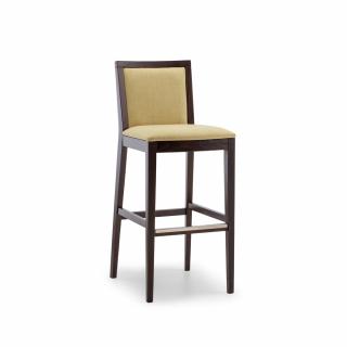 Stima barová židle SARA Barva: Bílá (anilin), Látky: ANGEL grigio 56