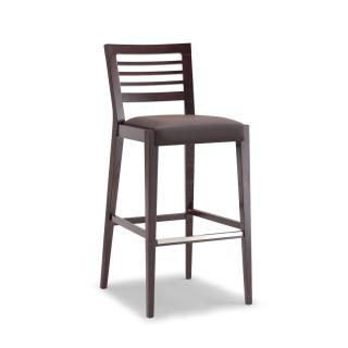 Stima barová židle VIENNA 410 Barva: Bílá (anilin), Látky: NATIVA marrone 403