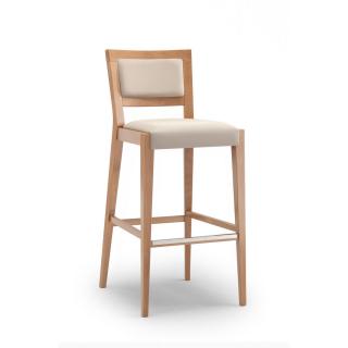 Stima barová židle VIENNA 420 Barva: Bílá (anilin), Látky: ANGEL nero 57