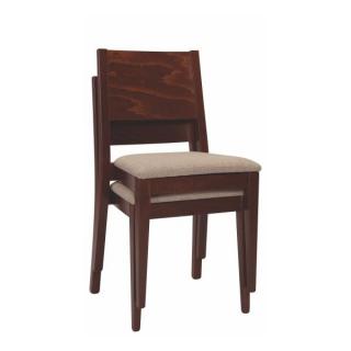 Stima stohovatelná židle ALEX s čalouněným sedákem Barva: Buk, Látky: BOLTON NEW grigio 2