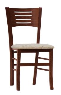 Stima Židle ATALA s čalouněným sedákem Barva: Dub Sonoma, Látky: TRISTAN arancio 15