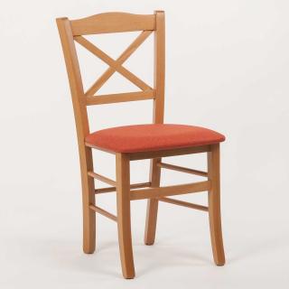 Stima Židle CLAYTON s čalouněným sedákem Odstín: Dubové moření, Látky: LUX terracotta 10