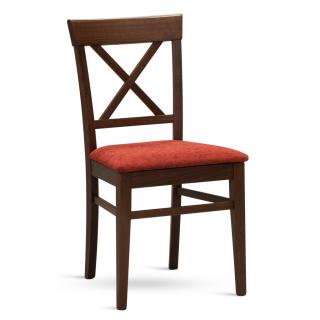 Stima Židle GRANDE s čalouněným sedákem Barva: Tmavě hnědá, Látky: MIRON terracotta 22