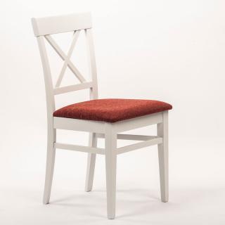 Stima Židle GRANDE s čalouněným sedákem Odstín: Bílá (lak), Látky: MIRON terracotta 22