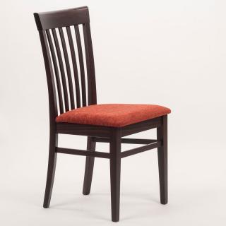 Stima Židle K2 s čalouněným sedákem Odstín: Wengé, Látky: MIRON terracotta 22