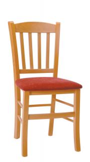 Stima Židle PAMELA s čalouněným sedákem Barva: Bílá (lak), Látky: MICROFIBRA marrone 107