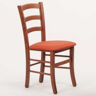 Stima Židle PAYSANE s čalouněným sedákem Odstín: Ořech, Látky: LUX terracotta 10