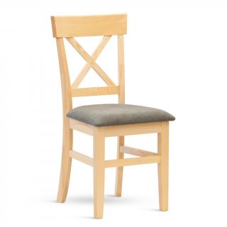 Stima židle PINO X Barva: Borovice masiv, Látky: MAX grigio T23