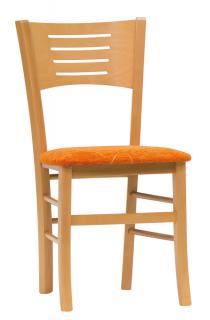 Stima Židle VERONA s čalouněným sedákem Barva: Buk, Látky: TRISTAN arancio 15