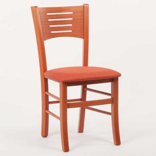 Stima Židle VERONA s čalouněným sedákem Odstín: Třešeň, Látky: LUX terracotta 10