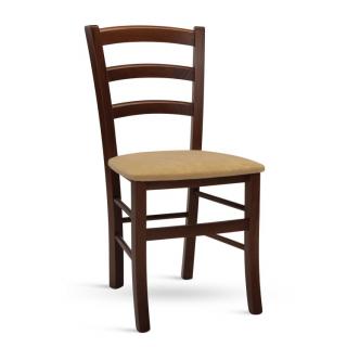 Židle VENEZIA s čalouněným sedákem Barva: Ořech, Látky: MICROFIBRA bordo 106