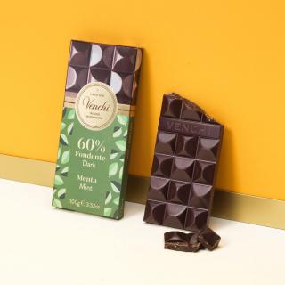 Venchi hořká čokoláda s mátou 100g